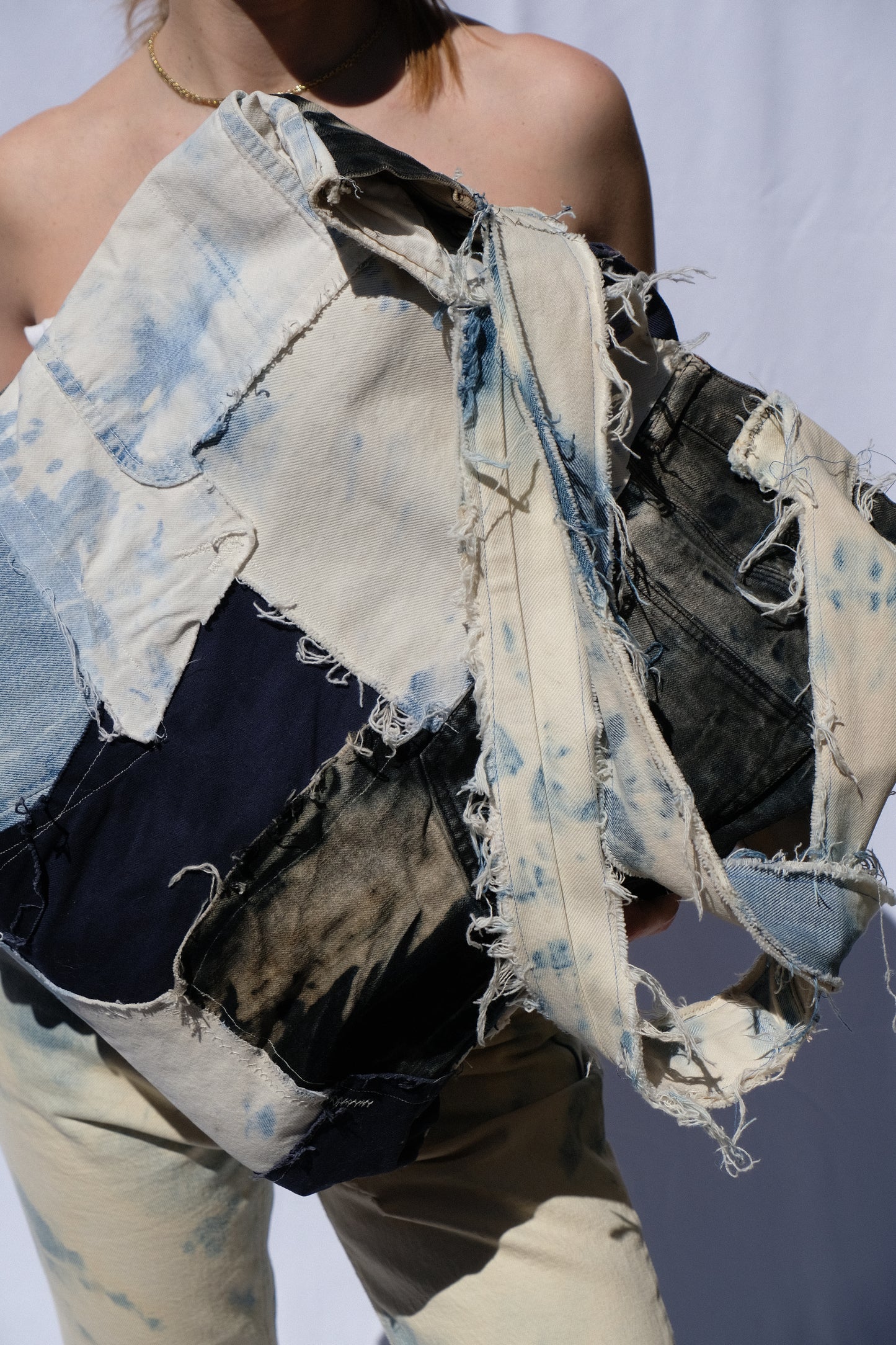 Black Patched XXL Tote Bag