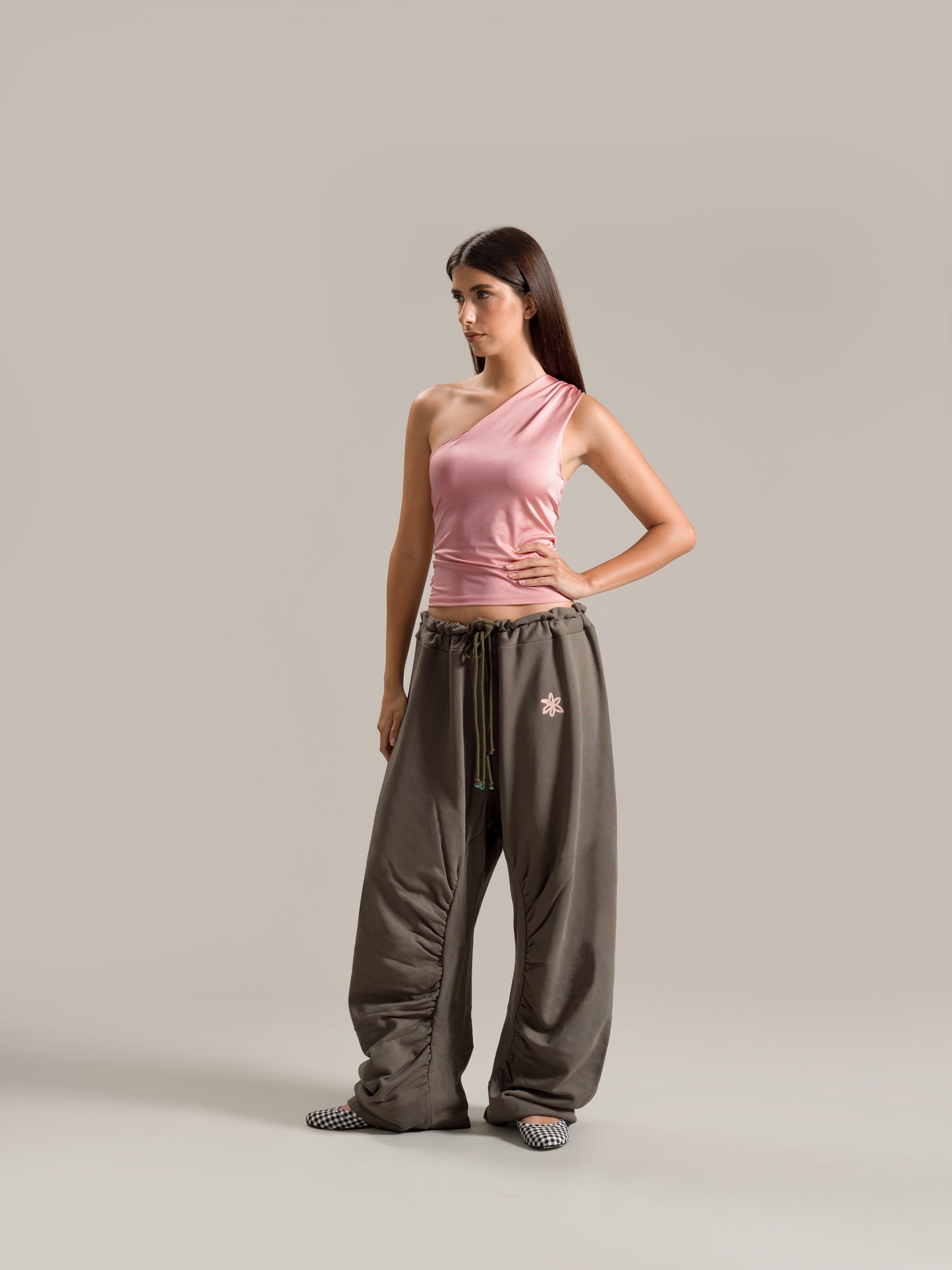 Camelia One-sleeve Top