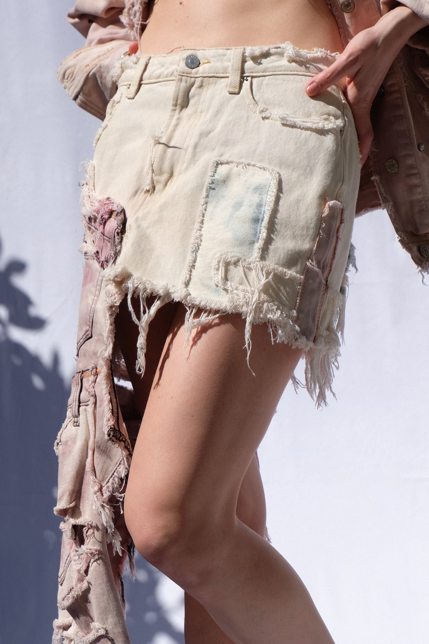 Mini Distressed Skirt