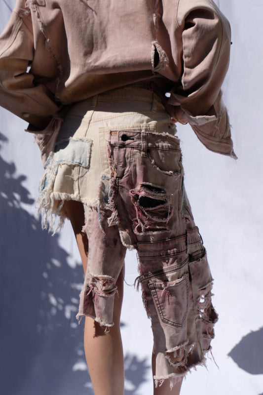 Mini Distressed Skirt